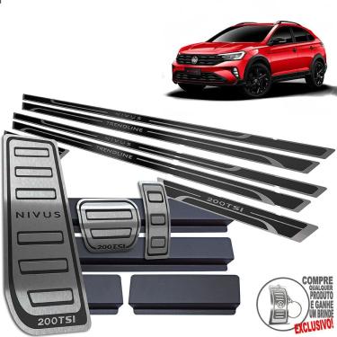 Imagem de Descanso Pedaleira Soleira Volkswagen Nivus Trendline Preto