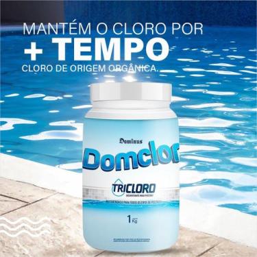 Imagem de 5 Pastilhas de Cloro DomClor 200g Mantém a Pisicna Limpa Por Mais temp