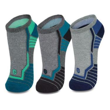 Imagem de Meia Puket Tripack Micro, Branco, 40/44