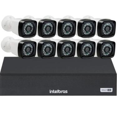 Imagem de Kit Cftv 10 Câmeras Segurança 1080p Full Hd Dvr Intelbras mhdx 1116c
