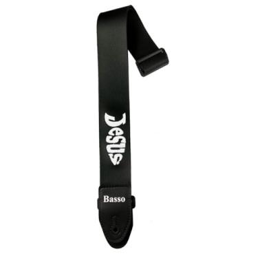 Imagem de Correia Guitarra Violão Baixo Basso Ny 01 Alça 100% Jesus Alça Ajustável Confortável (NY01PEIXEJESUS)