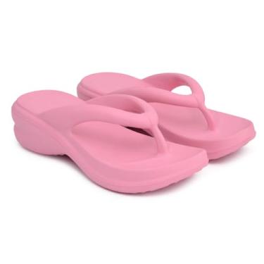 Imagem de Chinelo Sandália Plataforma Nuvem Ortopédica Feminina Cor Café | Super Leve, Macia e Confortável para Caminhada e Uso Diário Tamanho 37/38 (Rosa Bebê, BR, Adulto, Faixa Numérico, M, 37, 38)