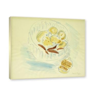 Imagem de Moldura de champanhe. Impressões Raoul Dufy, (figos e romãs), pôster de viagem vintage, arte impressionista, imagem de arte de parede em tela para decoração de casa. 80 x 96 cm-31,4 x 37,8 pol