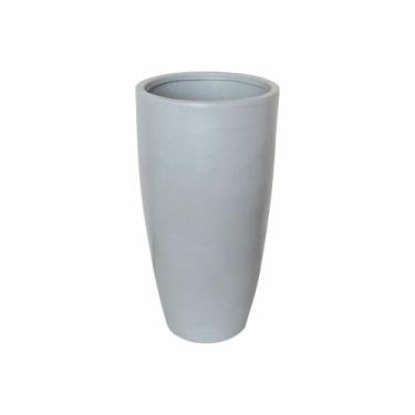 Imagem de Vaso De Planta Grande Cone Brilhante Luxo Decorativo Xgg (cinza)
