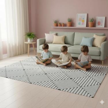 Imagem de Tapete sala Domus Antiderrapante 2,50m x 1,50m Algodão Colorido (ALVIVERDE)