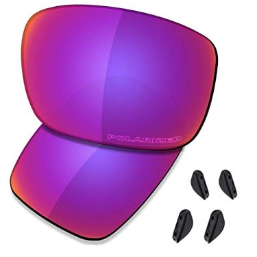 Imagem de SAUCER Lentes de reposição premium e peças de nariz para óculos de sol Oakley Drop Point OO9367 60 mm High Defense - Midnight Sun polarizado