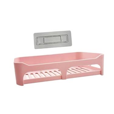 Imagem de Suporte para Shampoo Banheiro Prateleira Organizadora para Banheiro com Adesivo Alta Resistência (RETÂNGULO ROSA,3 UNIDADES)