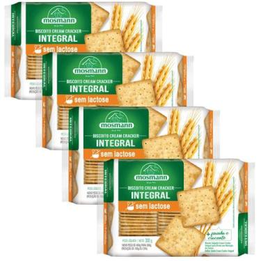 Imagem de Kit 4 Biscoito Mosmann Integral Cream Cracker sem Lactose 300g