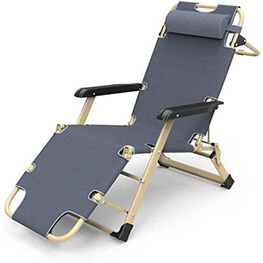 Imagem de ZYHSIJOBAS Poltrona, espreguiçadeira, poltrona dobrável, cadeira de praia, poltrona de piscina para pátio e jardim, cadeira de solteiro, cama com rede para jardim e acampamento ao ar livre