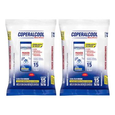 Imagem de Pano Lenços Umedecidos Álcool 70 Coperalcool Bacfree Refil bolso 15 Un