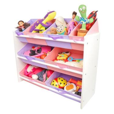 Imagem de Organizador de Brinquedos Infantil OrganiBox feminino - Organicanto