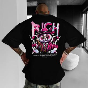 Imagem de Camiseta Oversized Algodão Street Urso Rich Money Chave - Fábrica, Pre