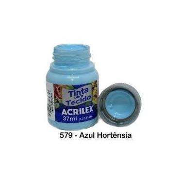 Imagem de Tinta de tecido Acrilex azul hortência 579 37ml