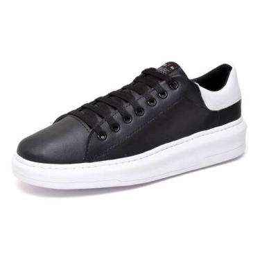 Imagem de Tênis Sapatenis Polo Blu Masculino Sola Plataforma Conforto, Preto, 40