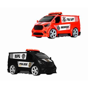 Imagem de Brinquedo Mini Van Furgão Polícia e Resgate - Bs Toys 592