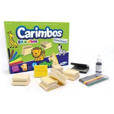 Imagem de Brinquedo Carimbos Educativos Animais Selvagens Xalingo