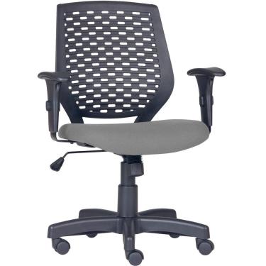Imagem de Cadeira de Escritório Giratória Executiva Ergonômica Tech L02 Corino Cinza - Lyam Decor