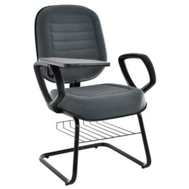 Imagem de Cadeira Escolar Universitária com prancheta para Escolas e Faculdades Linha Blenda Cinza