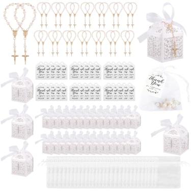 Imagem de Tcwhniev 30 pulseiras cruzadas a granel, conjunto de lembrancinhas de pulseiras cruzadas, multiuso, portátil, para presente com bolsa de malha, cartão para chá de bebê, chá de panela, lembrancinhas de