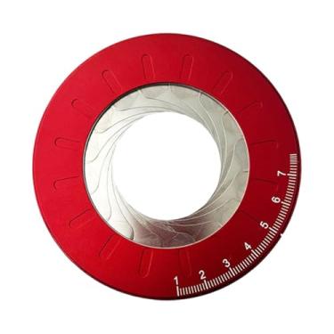 Imagem de Generic Ferramenta de desenho circular Ferramentas para marcenaria Profissional Compacto Resistente Versátil Régua de desenho circular Modelo para medição, Vermelho
