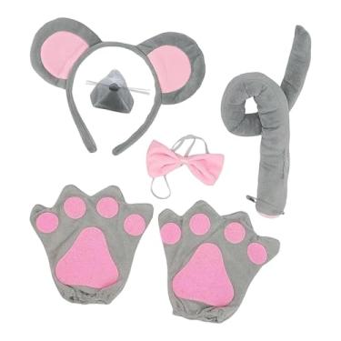 Imagem de oshhni Faixa de cabeça com orelhas de rato, arco de cabelo macio para festa de formatura de para Halloween, apresentação e dança, 6 Peças