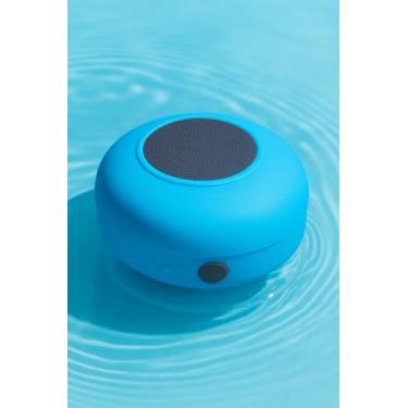 Imagem de Caixa de Som Bluetooth Portátil à Prova D'Água, Mini Alto-Falante com Ventosa para Banho, Piscina e Praia (Azul)