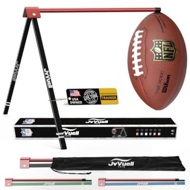 Imagem de JvVuell Camiseta de suporte de chute de futebol, metais - Equipamento de suporte de treino de chute de gol de campo compatível com todos os tamanhos de futebol, acessórios de equipamentos de postes de