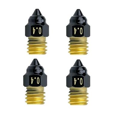 Imagem de 4pcs Upgraded Sprite Extruder Pro PTFE Coating Brass Nozzle 0.4mm Non Stick Compatible with Creality CR6 SE/Max Ender 3 S1 / Pro Ender-3 Max Neo, CR10 Smart Pro, Sermoon V1 3D Printer (PTFE Coated)