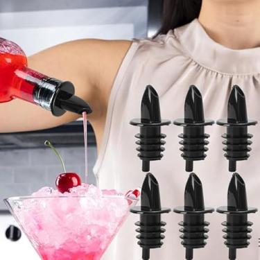 Imagem de 6 peças de rolha de garrafa de óleo, tampão de bloqueio de borracha, vedação à prova de vazamento, bico de plástico de grau alimentício, bicos de vinagre de vinho, utensílios de cozinha