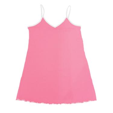 Imagem de CAMISOLA COM ALCINHA CANELADA FEMININA, BASIC+, EM MALHA VISCOSE COM ELASTANO, REFERENCIA K400 NA COR ROSA