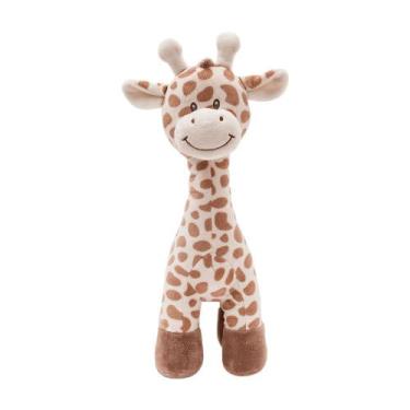 Imagem de Pelúcia Girafinha Marrom Buba 40cm , Bege, Girafa