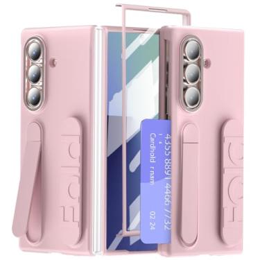 Imagem de YQODSZ Alça de pulso para Samsung Galaxy Z Fold 7 com compartimento para cartão, [alça de dedo] [suporte] [protetor de tela frontal] capa protetora de corpo inteiro, fina, resistente a arranhões para