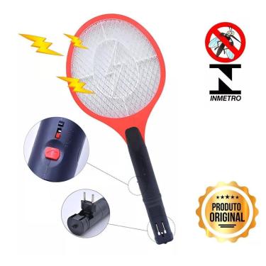 Imagem de Raquete Elétrica Recarregável Para Mosquitos E Dengue Bivolt