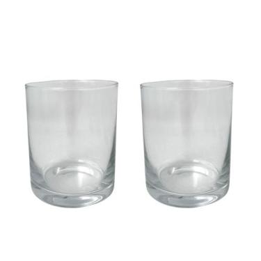 Imagem de 02 Copos Vidro 400ml Drink Whisky Suco Água Vital Fracalanza