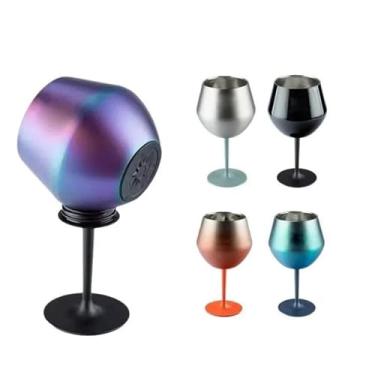 Imagem de Copo De Coquetel 2 Em 1, 414ml，Vinho Removível Forma De U, Isolamento Duplo Café Com De Aço Inoxidável 304