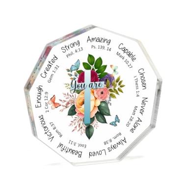 Imagem de Edenseelake Presentes cristãos para mulheres, presente católico de Natal religioso com versículos bíblicos para esposa, mãe, amiga, irmã, mulher, inspiradora, apreciação espiritual, decoração cristã