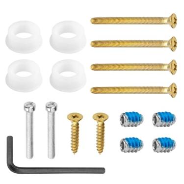 Imagem de Pacote de parafusos de bucha de 1/2 diâmetro de substituição para porta de pátio da série Andersen Newbury, adequado para 1999 até o presente Andersen 400 200 Series Frenchwood Dobradiças para portas