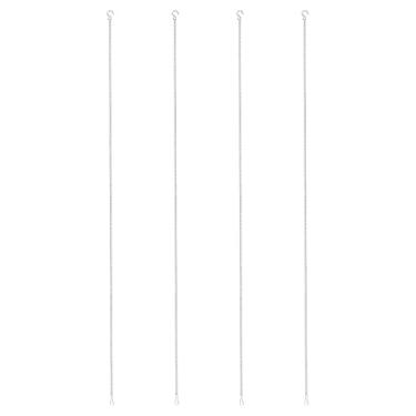 Imagem de PATIKIL 4 correntes suspensas com ganchos S, ganchos de plantas de 90 cm para alimentadores de pássaros, lanternas, sinos de vento, quadros-negros e ornamentos, prata