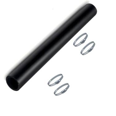 Imagem de Mangueira de pescoço de enchimento de combustível de gasolina de 5 cm ID com 4 braçadeiras - Substituição de mangueira de tanque de gás reto de 38 cm 1 peça