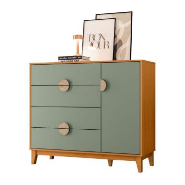 Imagem de Cômoda Sapateira Ipê Cinamomo Com Sálvia - Albatroz Móveis