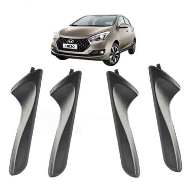 Imagem de Kit 4 Maçanetas Interna Cinza Puxador Hb20 Hb20s 12 A 19 - Un / 4 [f103]