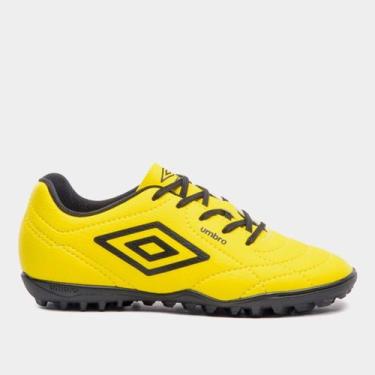 Imagem de Chuteira Infantil Society Umbro Class Footballer, Amarelo, Preto, 30