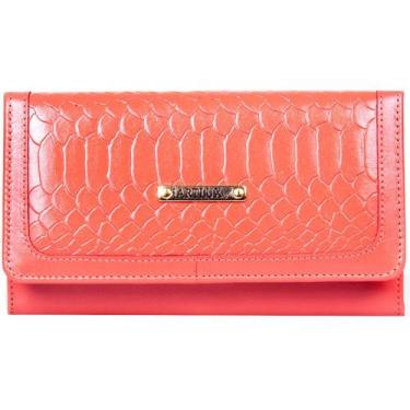 Imagem de Carteira Feminina Anti Furto em Couro Artlux 348, Coral