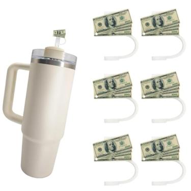 Imagem de 6 peças YKL Dólares americanos Stanley Cup Capa de canudo Stanley Straw Topper Cup Acessórios Copo 1,134 g