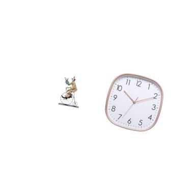 Imagem de Fenteer Estatueta de Palhaço, Escultura, Coleção, Ornamento, Peça Central, Decoração de Sala de Jantar, Presente, Relógio de Parede Digital, Design Vintage Gr