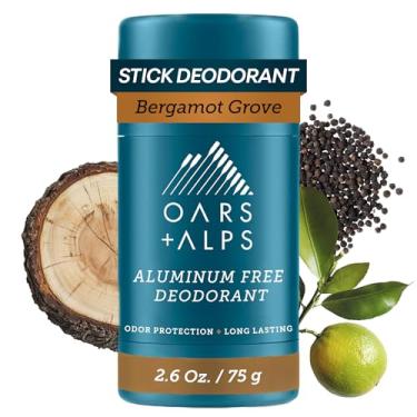 Imagem de Oars + Alps Desodorante sem alumínio para homens e mulheres, testado por dermatologistas e feito com ingredientes limpos, tamanho de viagem, bergamota Grove, 1 pacote, 75 g