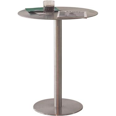Imagem de Mesa De Bar De Aço Inoxidável, Mesa De Bistrô Moderna 40cm / 50cm / 60cm Mesa Redonda, Mesa Alta Com Economia De Espaço Pub Café Sala De Jantar Mobília Compacta De Bistrô, One Color, 60x75cm