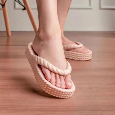 Imagem de Chinelo Nuvem Feminino yvate Plataforma Ortopédico Dedo Leve 2313, Beg