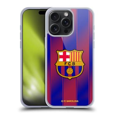 Imagem de Head Case Designs Capa de gel oficialmente licenciada pelo FC Barcelona Home 2025/26 Crest Kit [proteção de grau militar] compatível com Apple iPhone 15 Pro Max e compatível com MagSafe