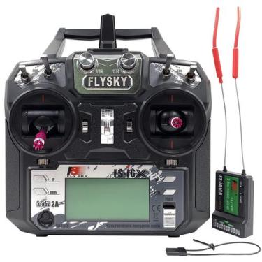 Imagem de Controlador de transmissor RC FLYSKY FS-i6x 10CH 2,4 GHz com receptor